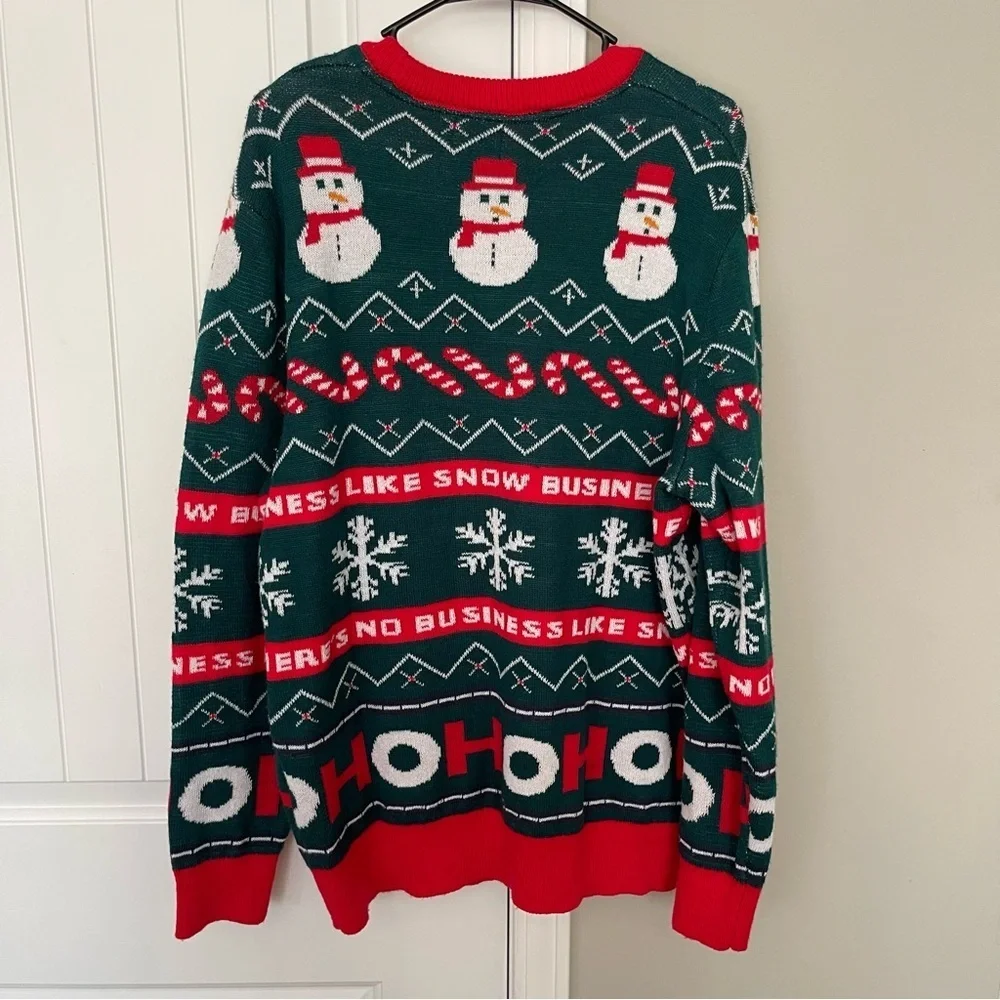 Christmas Knit Sweater Ugly Christmas Sweater Crewneck Large - Picture 3 of 7